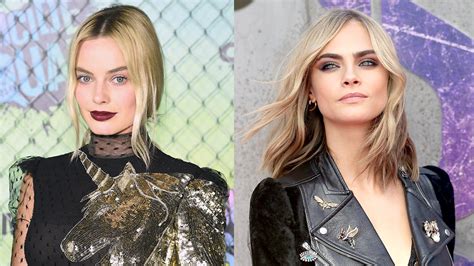 Suicide Squad stars Margot Robbie and Cara .